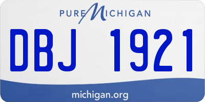 MI license plate DBJ1921