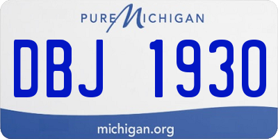 MI license plate DBJ1930