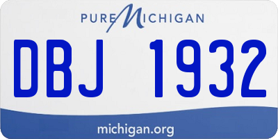 MI license plate DBJ1932