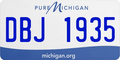 MI license plate DBJ1935