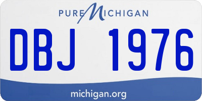 MI license plate DBJ1976