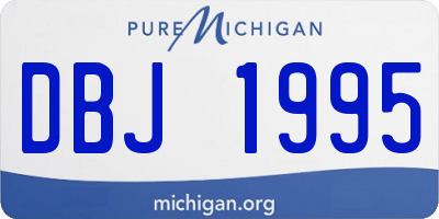MI license plate DBJ1995
