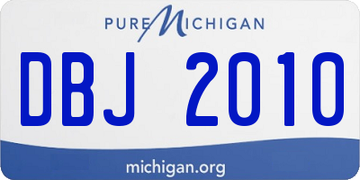 MI license plate DBJ2010