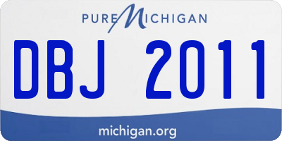 MI license plate DBJ2011
