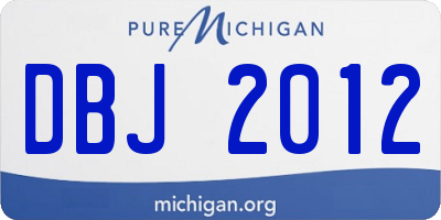 MI license plate DBJ2012