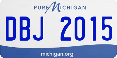 MI license plate DBJ2015