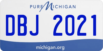 MI license plate DBJ2021
