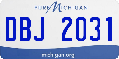 MI license plate DBJ2031