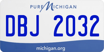MI license plate DBJ2032