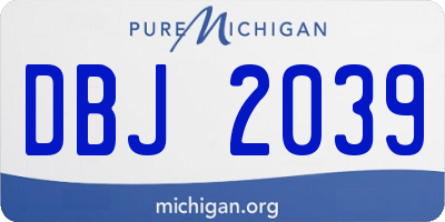 MI license plate DBJ2039
