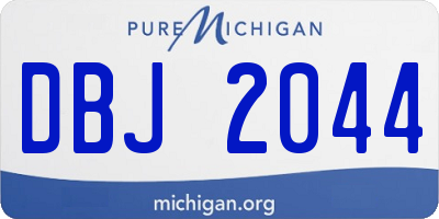 MI license plate DBJ2044