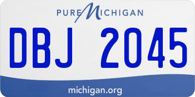 MI license plate DBJ2045