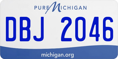 MI license plate DBJ2046