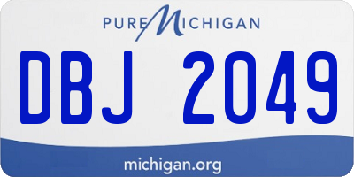 MI license plate DBJ2049