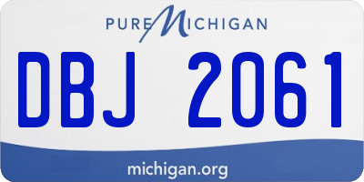 MI license plate DBJ2061
