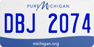 MI license plate DBJ2074