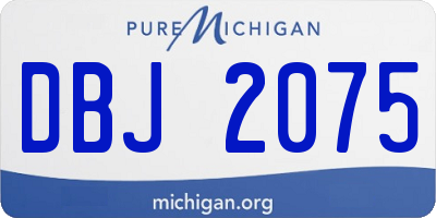 MI license plate DBJ2075
