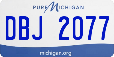 MI license plate DBJ2077