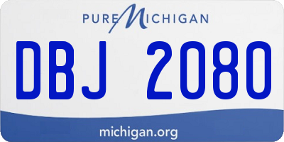 MI license plate DBJ2080