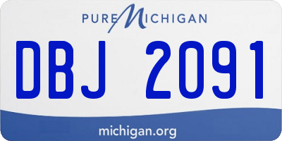 MI license plate DBJ2091