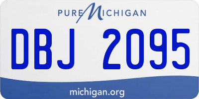 MI license plate DBJ2095