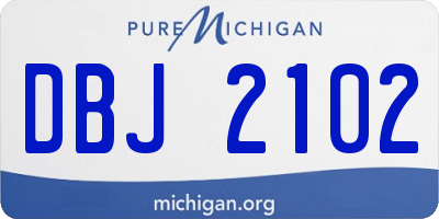 MI license plate DBJ2102