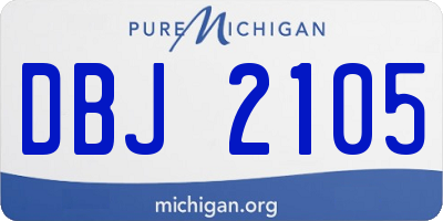 MI license plate DBJ2105