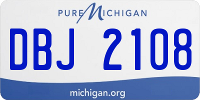 MI license plate DBJ2108
