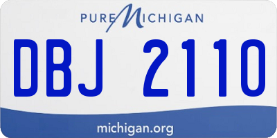 MI license plate DBJ2110
