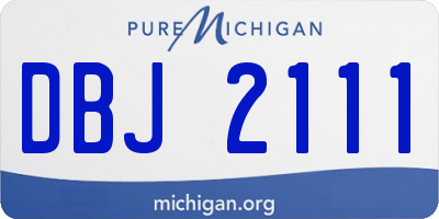 MI license plate DBJ2111