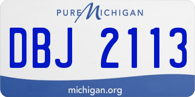 MI license plate DBJ2113