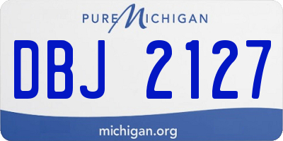 MI license plate DBJ2127