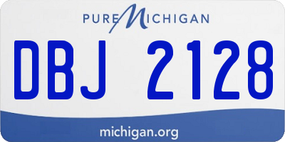 MI license plate DBJ2128