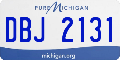 MI license plate DBJ2131