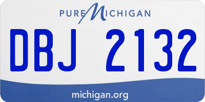 MI license plate DBJ2132