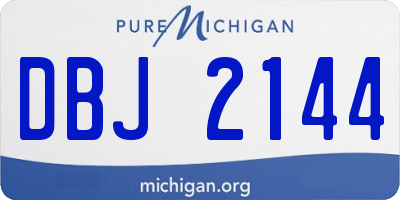 MI license plate DBJ2144
