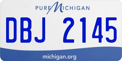 MI license plate DBJ2145