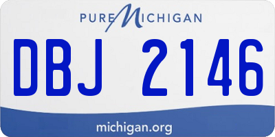 MI license plate DBJ2146