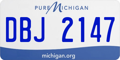 MI license plate DBJ2147