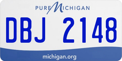 MI license plate DBJ2148