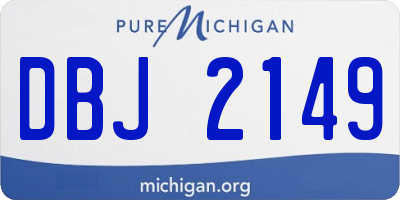 MI license plate DBJ2149