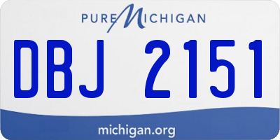MI license plate DBJ2151