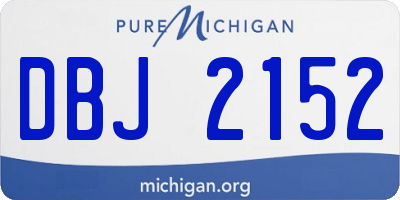 MI license plate DBJ2152