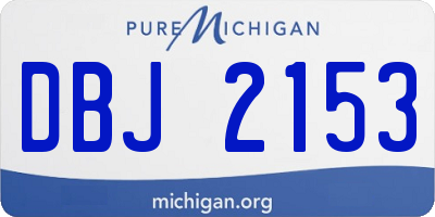 MI license plate DBJ2153