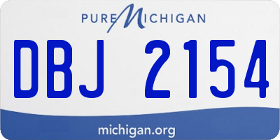 MI license plate DBJ2154
