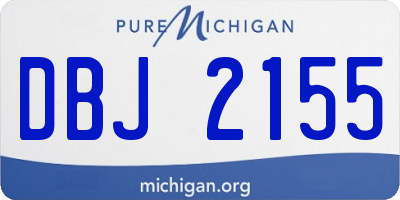 MI license plate DBJ2155