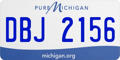 MI license plate DBJ2156