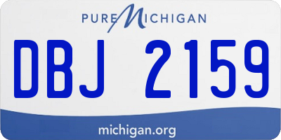 MI license plate DBJ2159