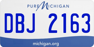 MI license plate DBJ2163