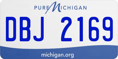 MI license plate DBJ2169
